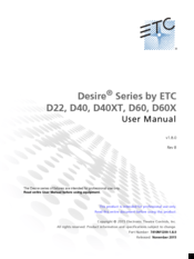 ETC Desire D60X User Manual