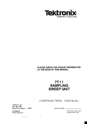 Tektronix 7T11 Instruction Manual
