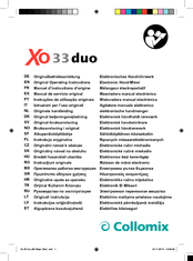 Collomix Xo 55 duo MKD 120 HF Operating Instructions Manual