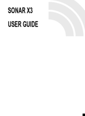 CAKEWALK sonar x3 User Manual