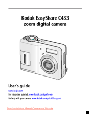 Kodak C433 - Easyshare Zoom Digital Camera User Manual