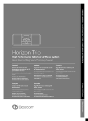 Boston Horizon Trio Owner's Manual