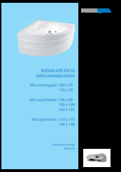 Poolspa Klio rectangular 160x70 Instruction Manual