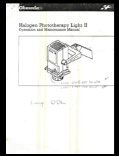 ohmeda light II Operation & Maintenance Manual
