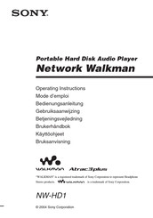 Sony Walkman NW-HD1 Operating Instructions Manual