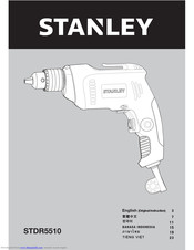 Stanley STDR5510 Original Instruction