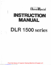 kansai dlr 1500 series Instruction Manual