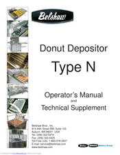 Belshaw Brothers Donut Depositor N Series Operator's Manual