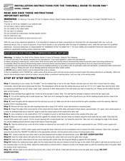 Suncourt TW208P Installation Instructions