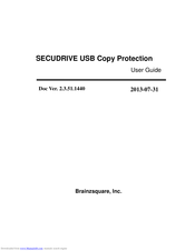 SECUDRIVE USB Copy Protection User Manual