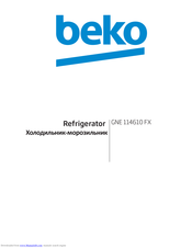 Beko GNE 114610 FX Manual