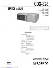 Sony CDX-828 - Compact Disc Changer System Service Manual
