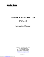 SONOPAN DSA-50 Instruction Manual