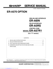 Sharp ER-A5RS Service Manual