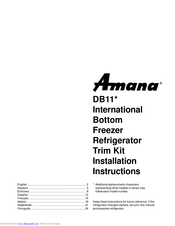 Amana DB11 Installation Instructions Manual