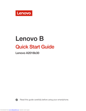 Lenovo A2016b30 Quick Start Manual