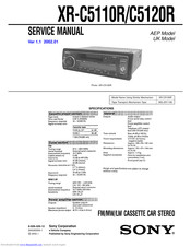 Sony XR-C5110R Service Manual