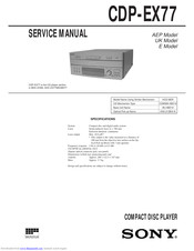 Sony CDP-EX77 Service Manual