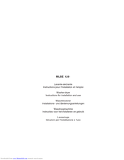 SCHOLTES MLSE 129 Instruction Manual