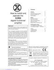 X-PROGRAM X-D50 Installation Manual