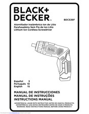 Black & Decker BDCS36F Instruction Manual