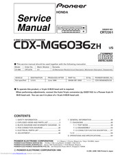Pioneer CDX-MG6036ZH Service Manual