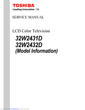 Toshiba 32W2431D Service Manual