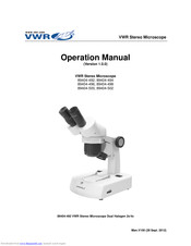 VWR International 89404-494 Operation Manual