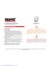 Ganz Thermal PT Thermal Series Quick Start Manual