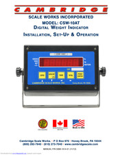 CAMBRIDGE CSW-10AT Installation And Operaion Manual