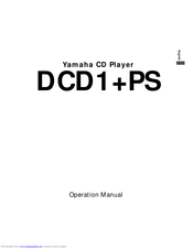 Yamaha DCD1+PS Operation Manual