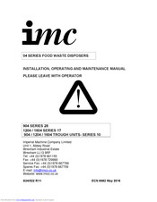 IMC 904-1ph Installation, Operating And Maintenance Manual