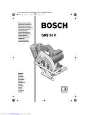 Bosch GKS 24 V Operating Instructions Manual