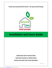 Enviro-tex EVI35000 Installation And User Manual