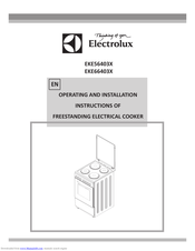 Electrolux EKM66405X Operating And Installation Instructions