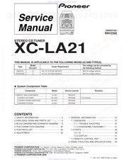 Pioneer XC-LA21 Service Manual