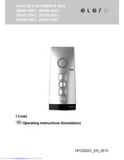 Elero variotel 2 radio transmisores manuales 5 canal control remoto 868 MHz roll cargar gris