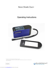 Rhopoint Novo-Shade Duo+ Operating Instructions Manual