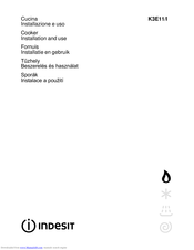 Indesit K3E11/I Instructions For Installation And Use Manual