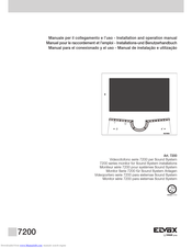 Elvox 7200 series Installation And Operation Manual