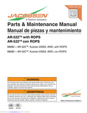 Jacobsen AR-522 jossa ROPS Parts & Maintenance Manual