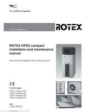 Rotex HPSU compact 308 Installation And Maintenance Manual