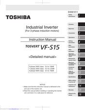 Toshiba VF-S15 Instruction Manual