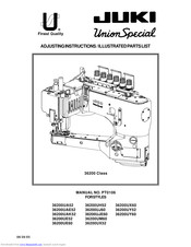 JUKI 36200UX52 Instructions And Parts List