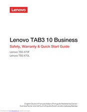Lenovo TAB3 10 Business Quick Start Manual