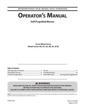 MTD A0 Operator's Manual