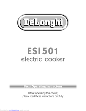 DèLonghi ESI501 User Operating Instructions Manual