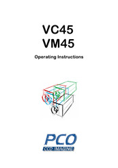 Pco VC45 Operating Instructions Manual
