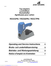 Josef Kihlberg R557PN Operating And Service Instructions