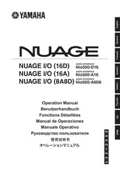Yamaha NUAGE I/O 8A8D Operation Manual